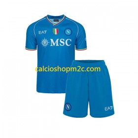 SSC Napoli Bambino Maglia Prima 2023/2024 Manica Corta (+ Pantaloncini)